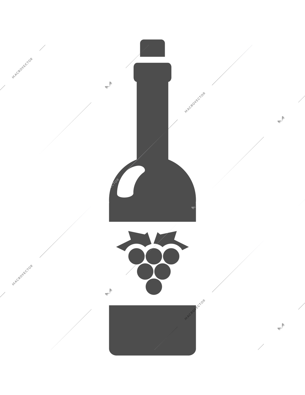 Supermarket composition with isolated monochrome food icon on blank background vector illustration