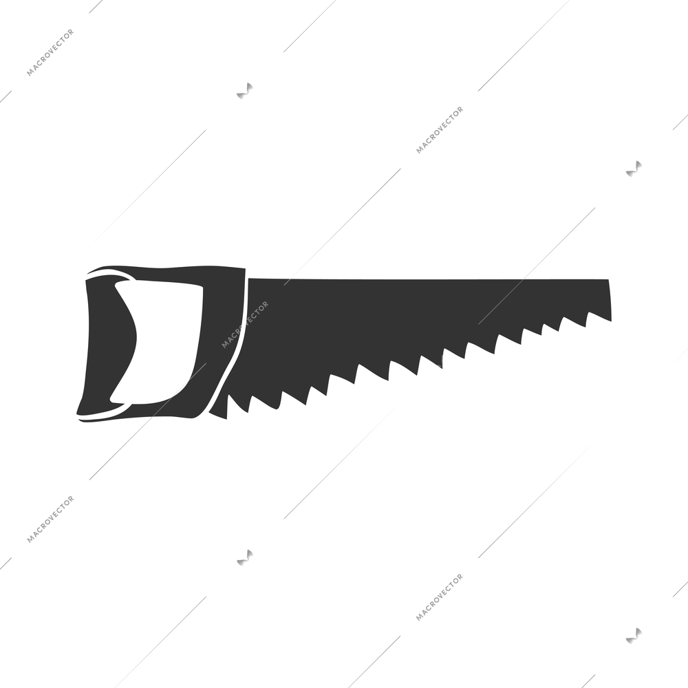 Tools composition with isolated black monochrome icon of construction instrument on blank background vector illustration