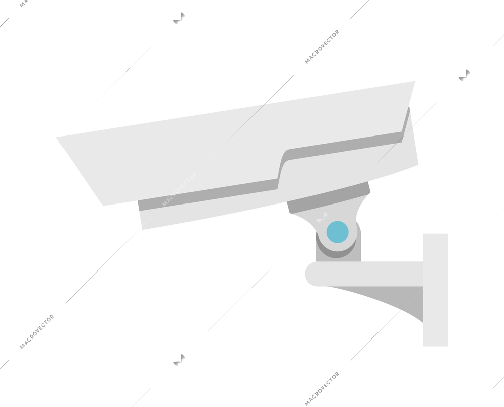 24 hours security surveillance camera composition with colored CCTV icon isolated on blank background vector illustration