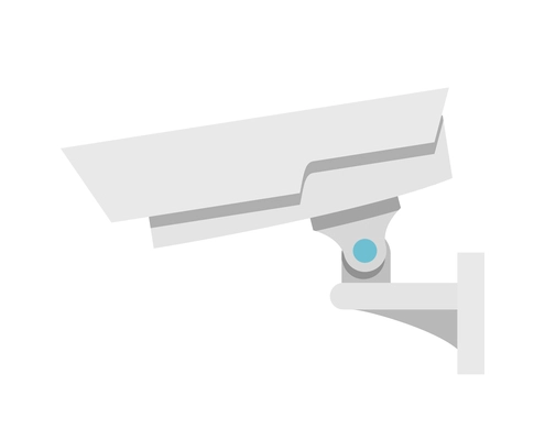 24 hours security surveillance camera composition with colored CCTV icon isolated on blank background vector illustration