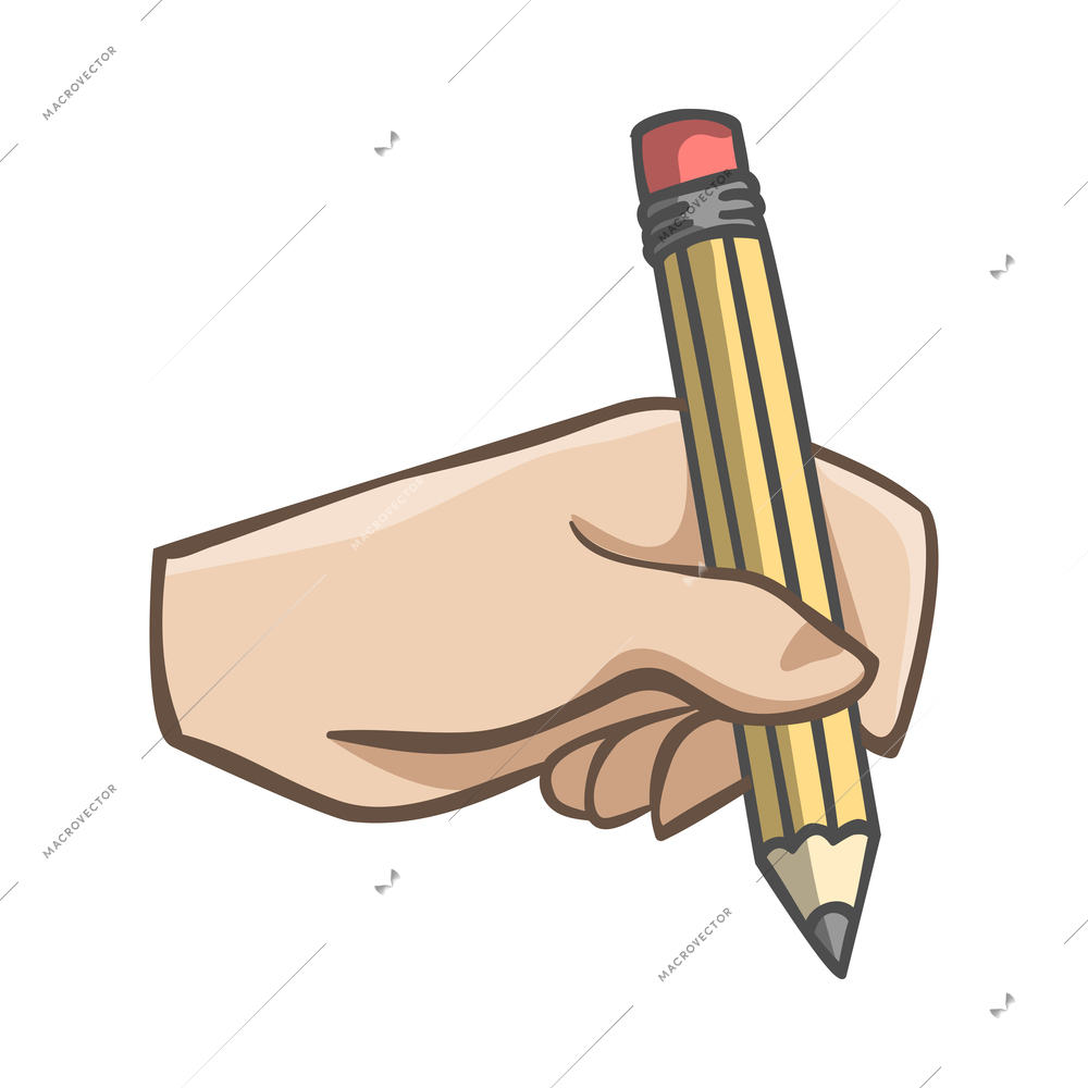 Hands composition with isolated colored icon of human hand gesture on blank background ector illustration