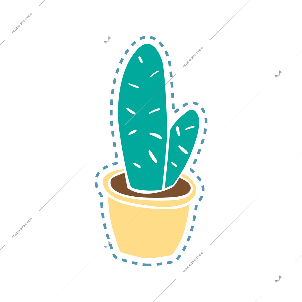 Business office stationery supplies composition with isolated sticker icon of workplace item vector illustration