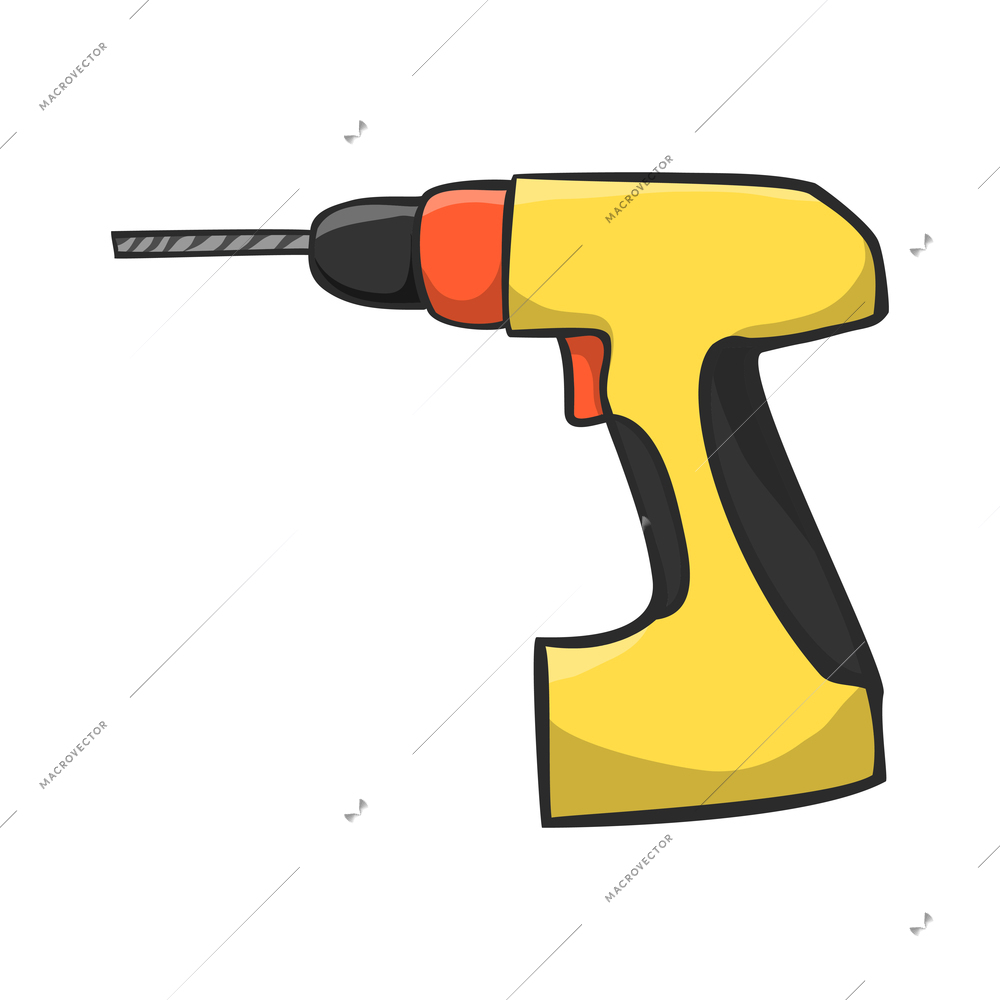 Tools composition with isolated colored icon of construction instrument on blank background vector illustration