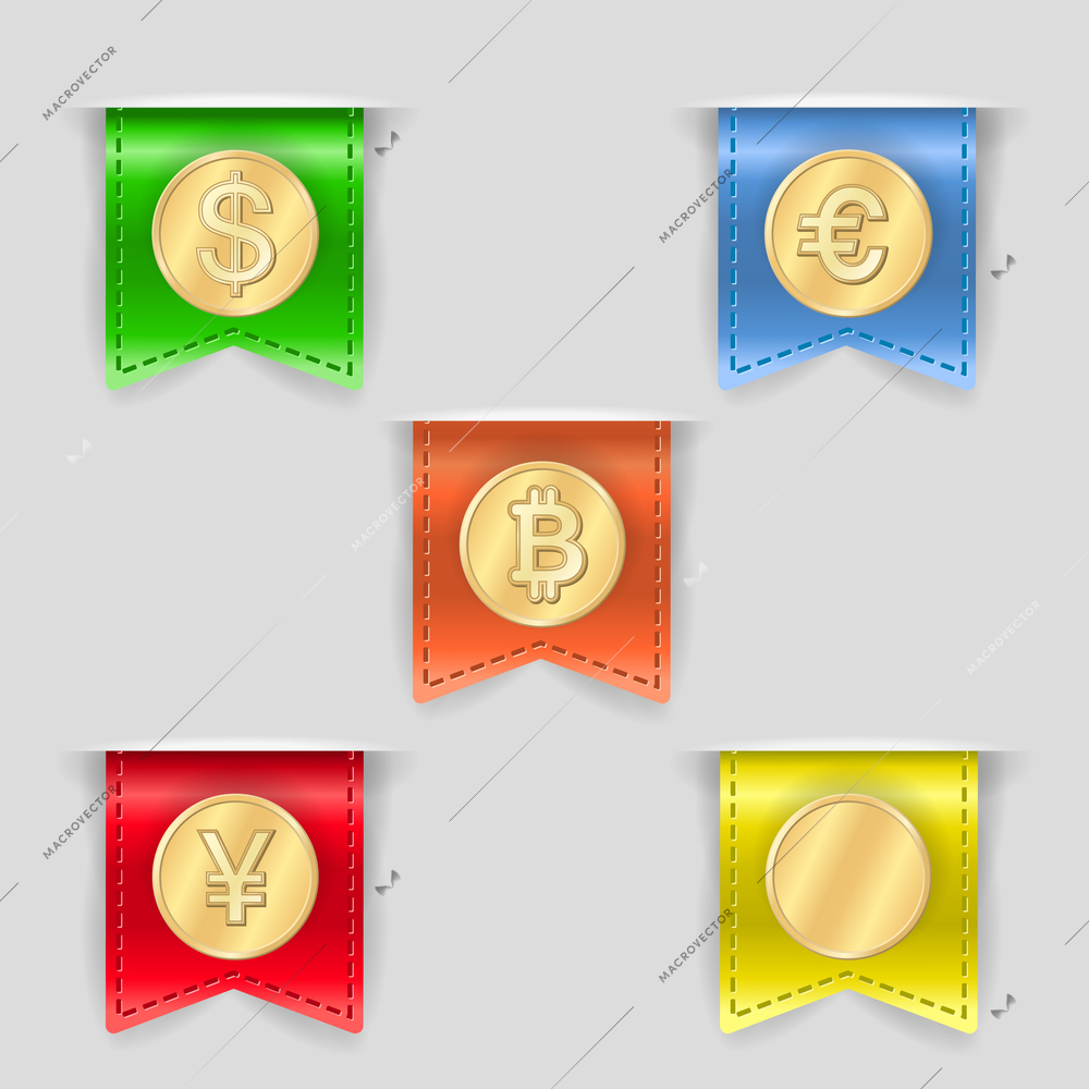 Cash icons set of pay receive and convert money isolated vector illustration