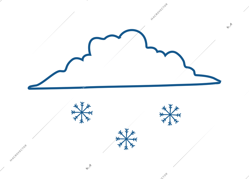 Weather sketch composition with isolated icons of weather conditions on blank background vector illustration