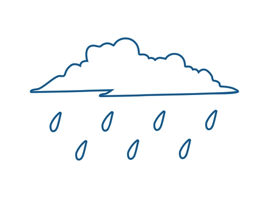 Weather sketch composition with isolated icons of weather conditions on blank background vector illustration