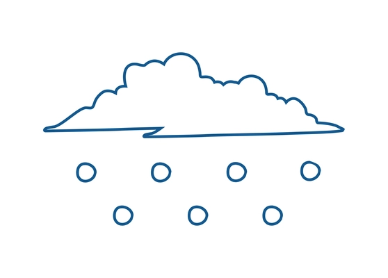 Weather sketch composition with isolated icons of weather conditions on blank background vector illustration