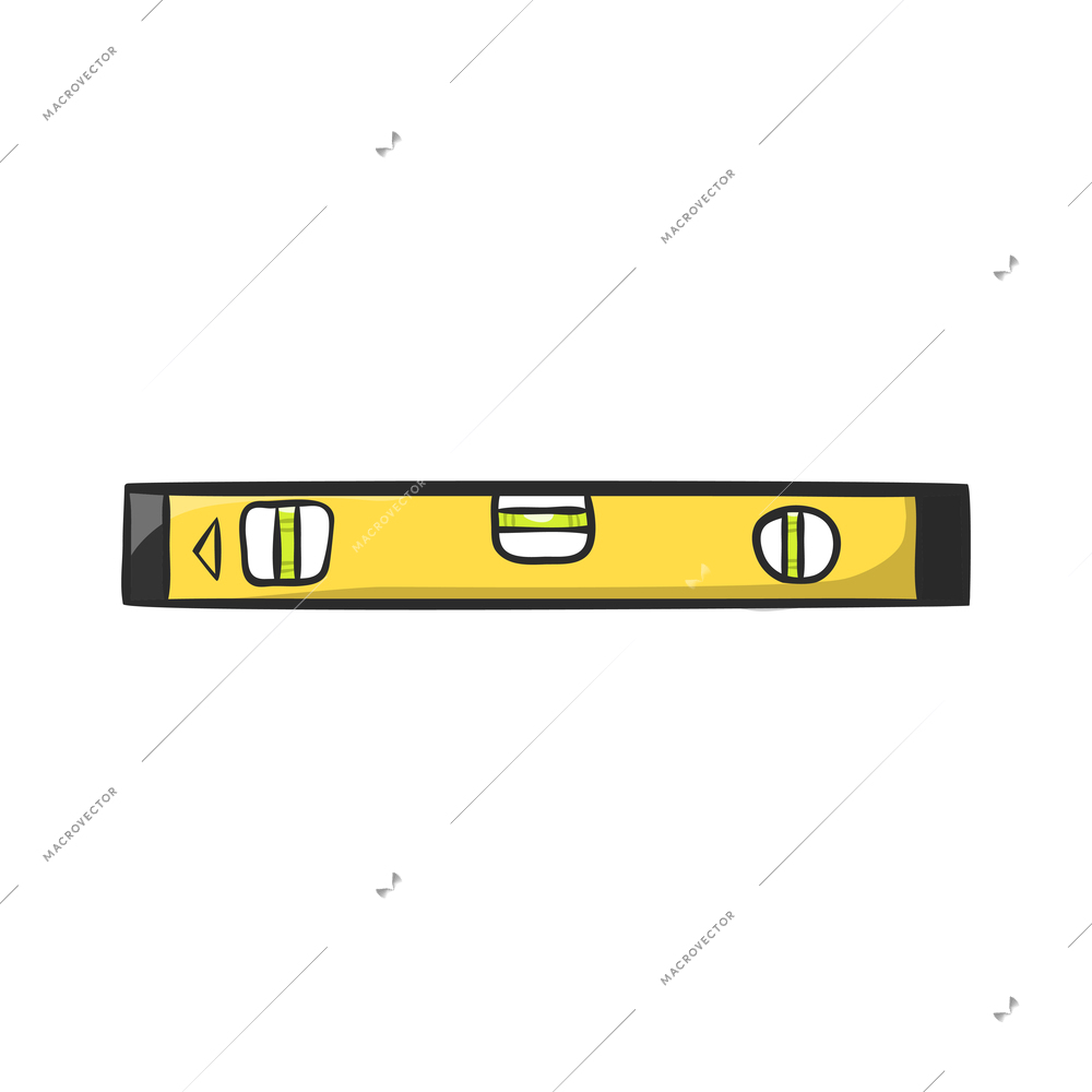 Tools composition with isolated colored icon of construction instrument on blank background vector illustration