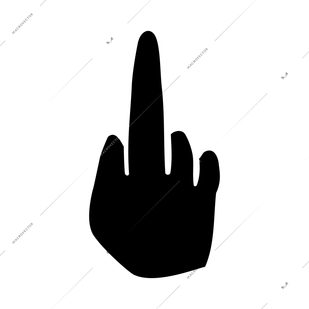 Hands composition with black isolated pictogram icon of human hand gesture on blank background ector illustration