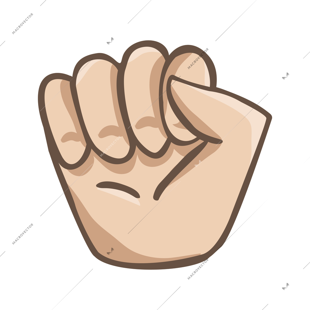 Hands composition with isolated colored icon of human hand gesture on blank background ector illustration