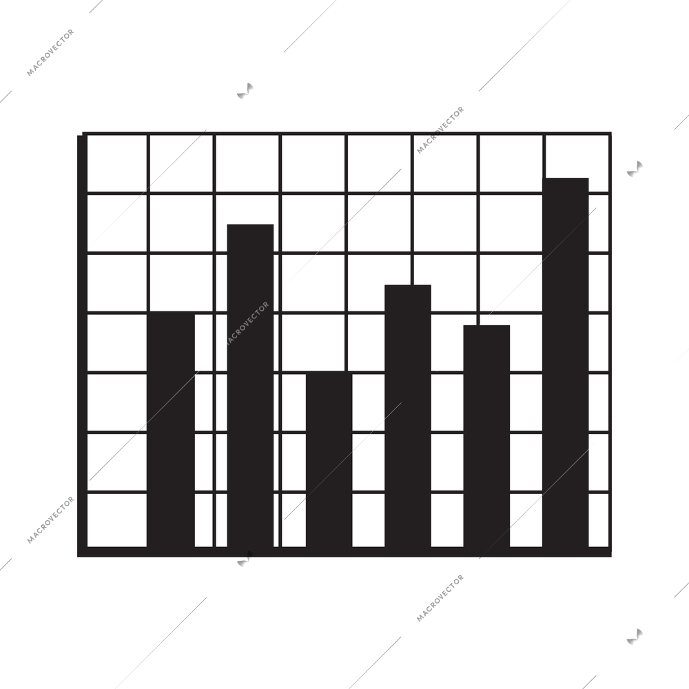 Business composition with flat isolated monochrome finance icon on blank background vector illustration