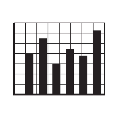 Business composition with flat isolated monochrome finance icon on blank background vector illustration