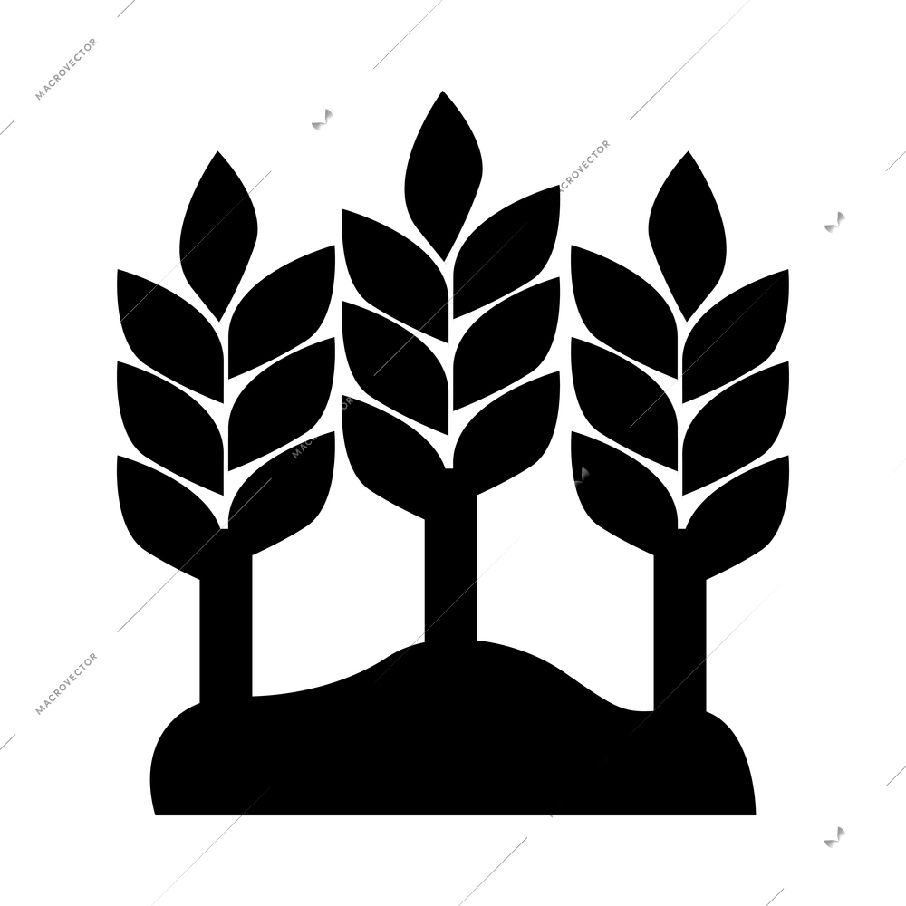 Farming harvesting and agriculture composition with isolated monochrome icon on blank background vector illustration