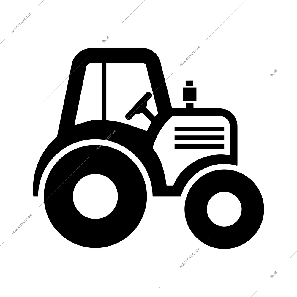 Farming harvesting and agriculture composition with isolated monochrome icon on blank background vector illustration