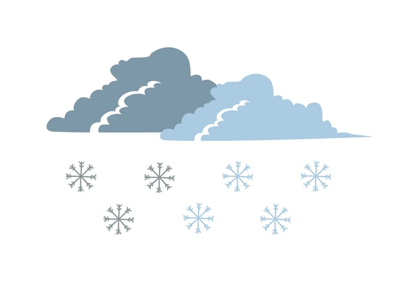 Weather doodle composition with isolated icons of weather conditions on blank background vector illustration