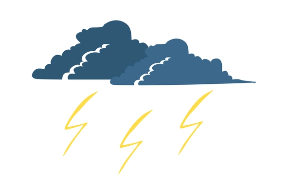 Weather doodle composition with isolated icons of weather conditions on blank background vector illustration