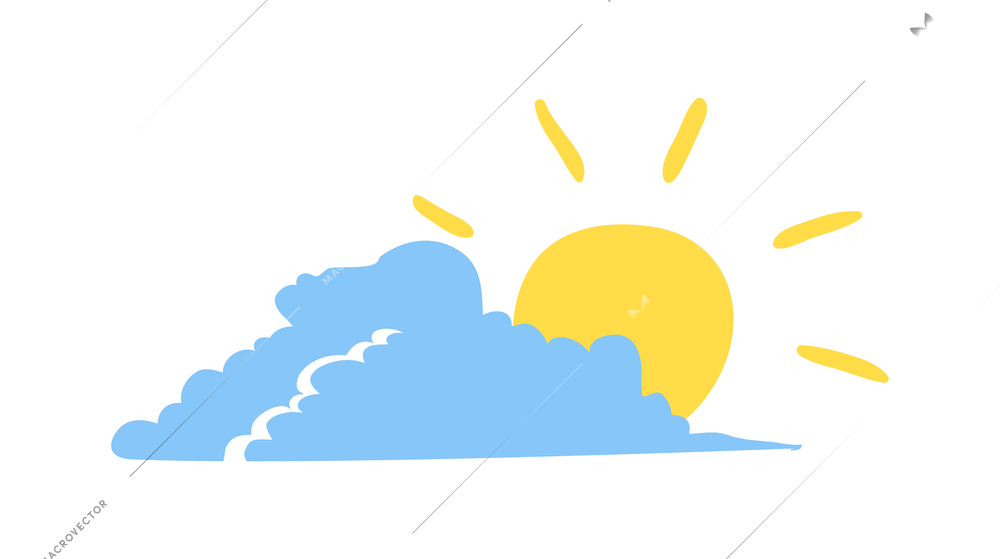 Weather doodle composition with isolated icons of weather conditions on blank background vector illustration