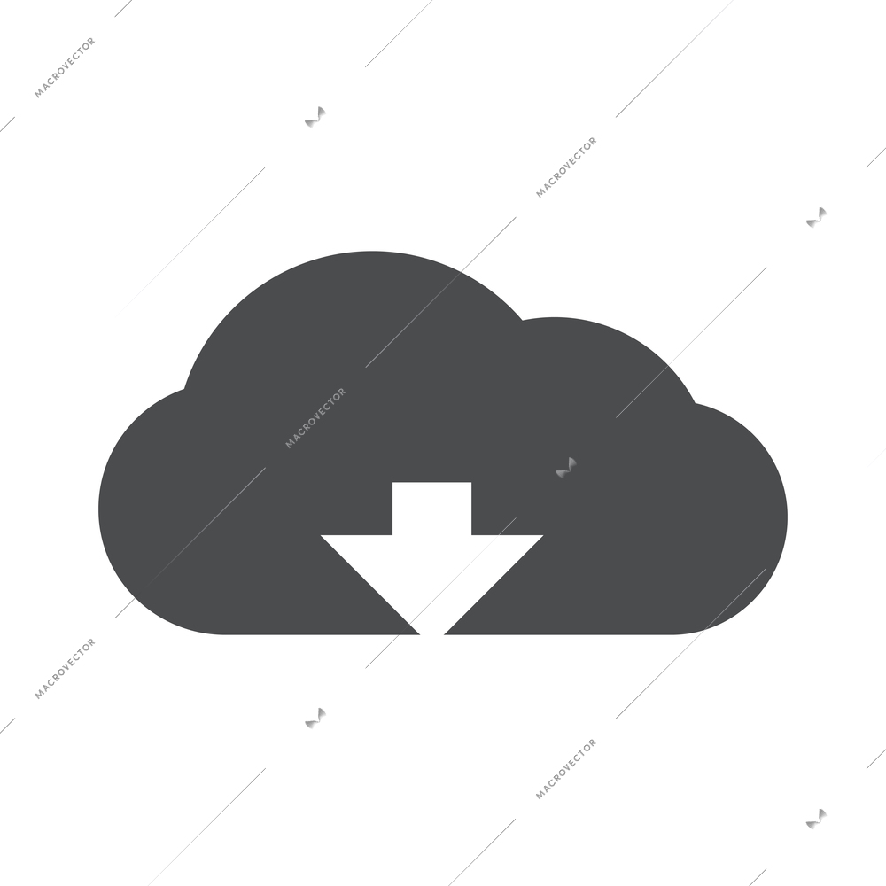 Hosting composition with isolated monochrome icon of online internet hosting technology vector illustration