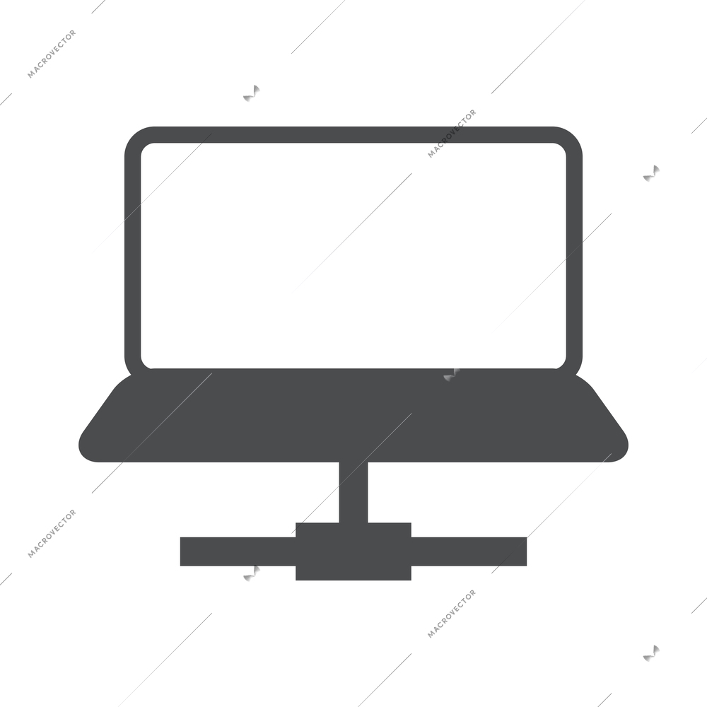 Hosting composition with isolated monochrome icon of online internet hosting technology vector illustration