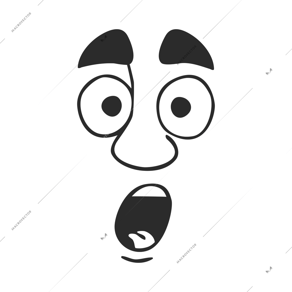 Facial avatar emotions composition with isolated icons expressing face emotion of cartoon character vector illustration