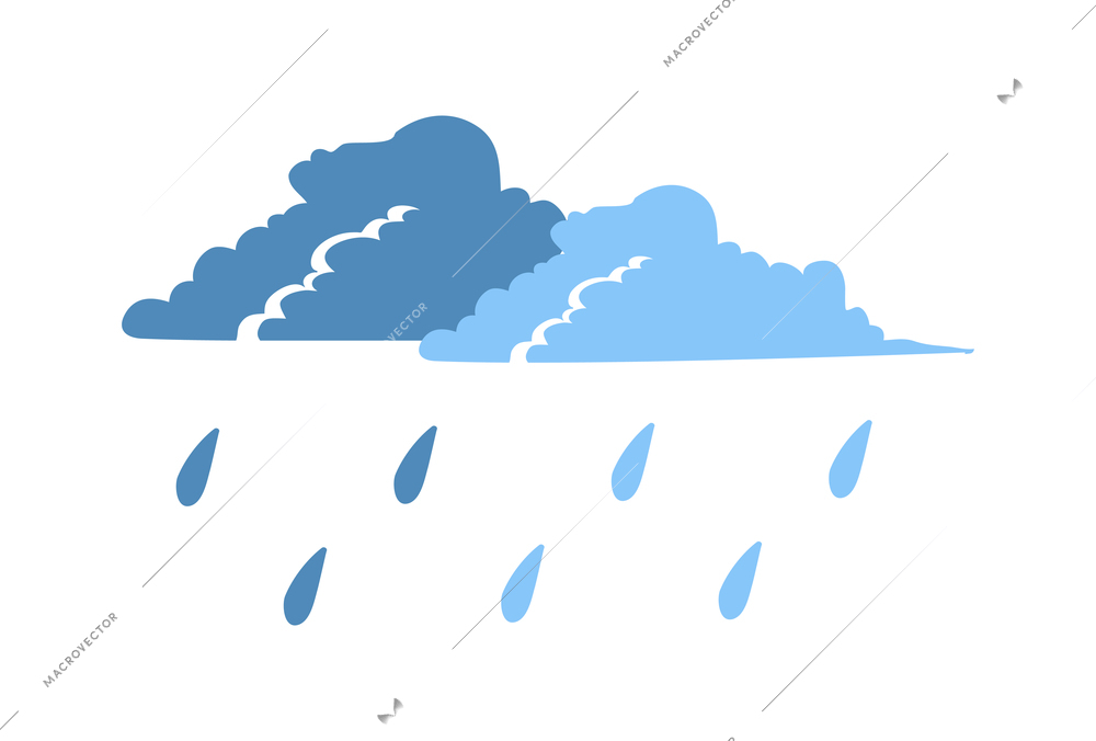 Weather doodle composition with isolated icons of weather conditions on blank background vector illustration