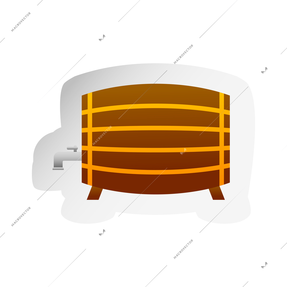 Beer composition with isolated colorful icon on blank background vector illustration