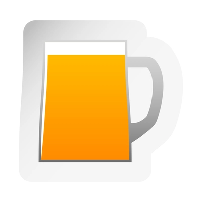 Beer composition with isolated colorful icon on blank background vector illustration