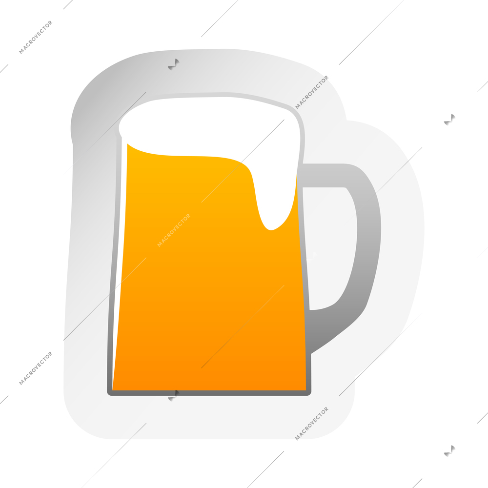 Beer composition with isolated colorful icon on blank background vector illustration