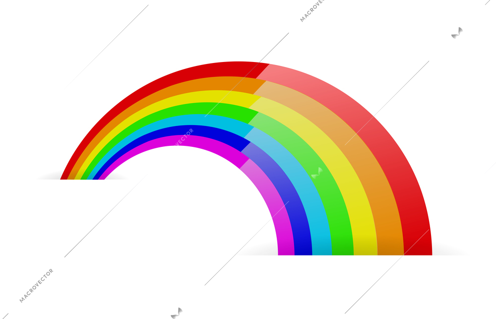 Abstract colorful rainbow symbol isolated vector illustration
