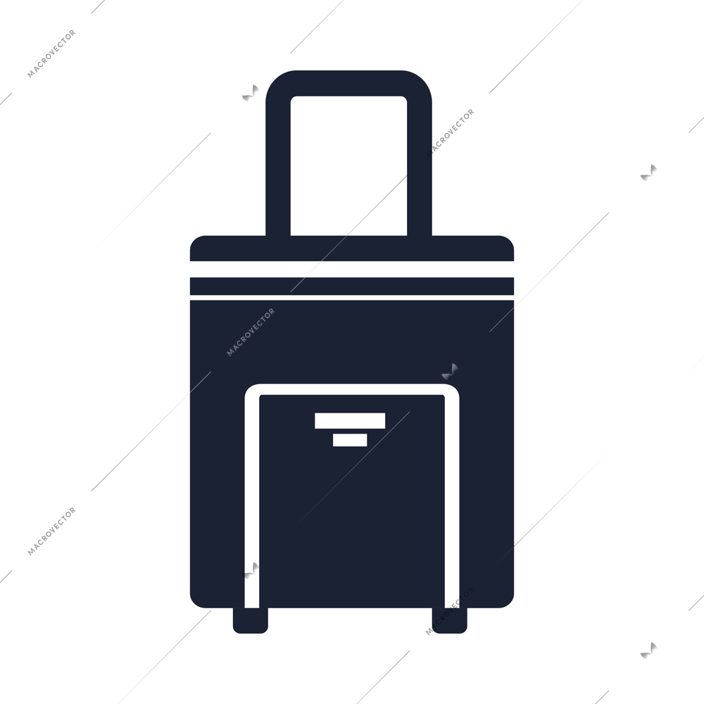 Hotel travel accommodation composition with isolated black pictogram on blank background vector illustration