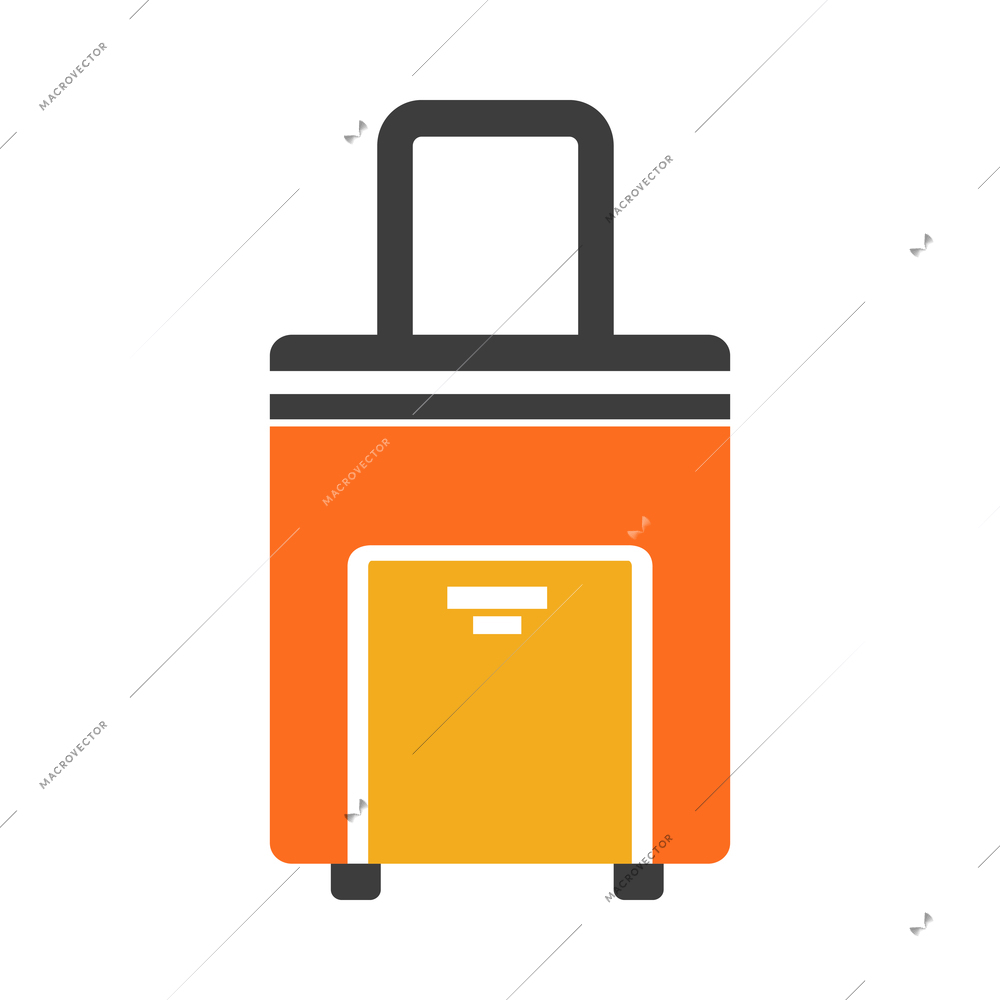 Hotel travel accommodation flat composition with colored icons on blank background vector illustration