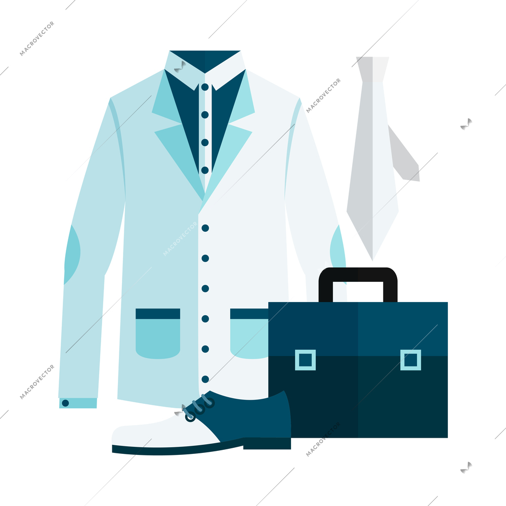 Shopping clothing composition with isolated image of items for sale on blank background vector illustration