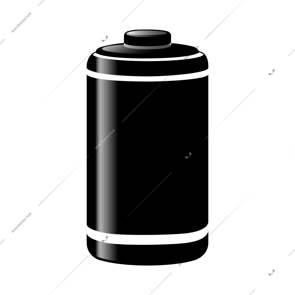 Energy and ecology composition with isolated eco technology black icon on blank background vector illustration