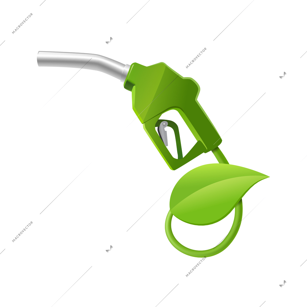 Energy and ecology composition with isolated eco technology realistic icon on blank background vector illustration