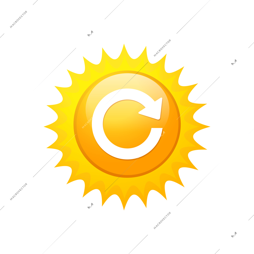 Energy and ecology composition with isolated eco technology realistic icon on blank background vector illustration