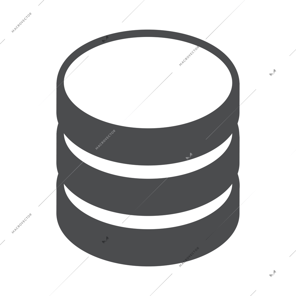 Hosting composition with isolated monochrome icon of online internet hosting technology vector illustration