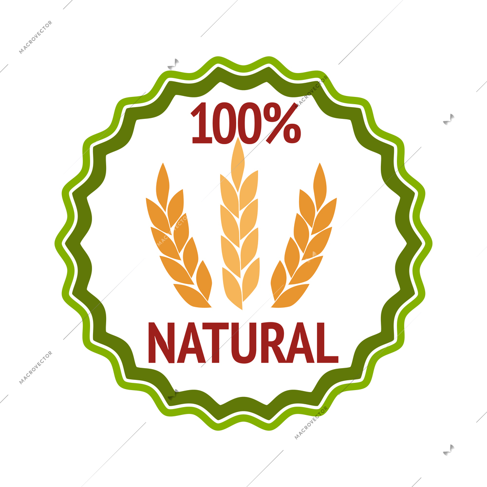 Farming harvesting and agriculture composition with isolated colorful label with text on blank background vector illustration