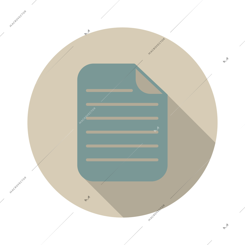 Document round composition with isolated icon of file with pictogram on blank background vector illustration