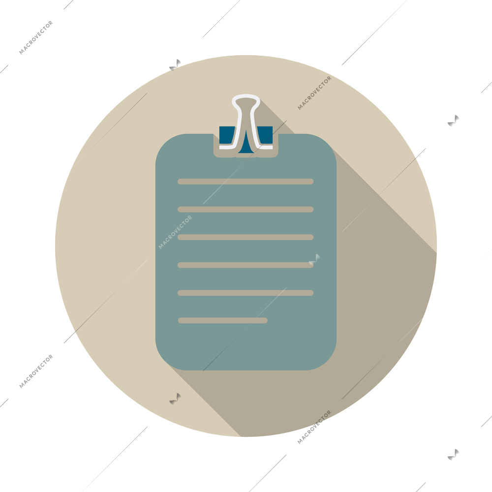 Document round composition with isolated icon of file with pictogram on blank background vector illustration