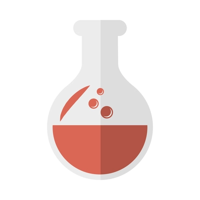 Chemistry composition with flat isolated bio technology science icon on blank background vector illustration