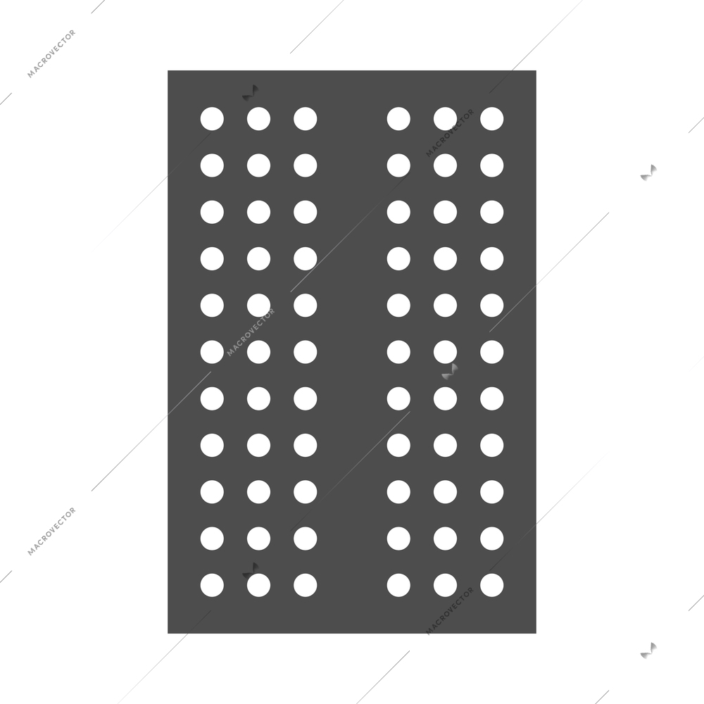 Circuit composition with isolated monochrome icon of electronic component on blank background vector illustration