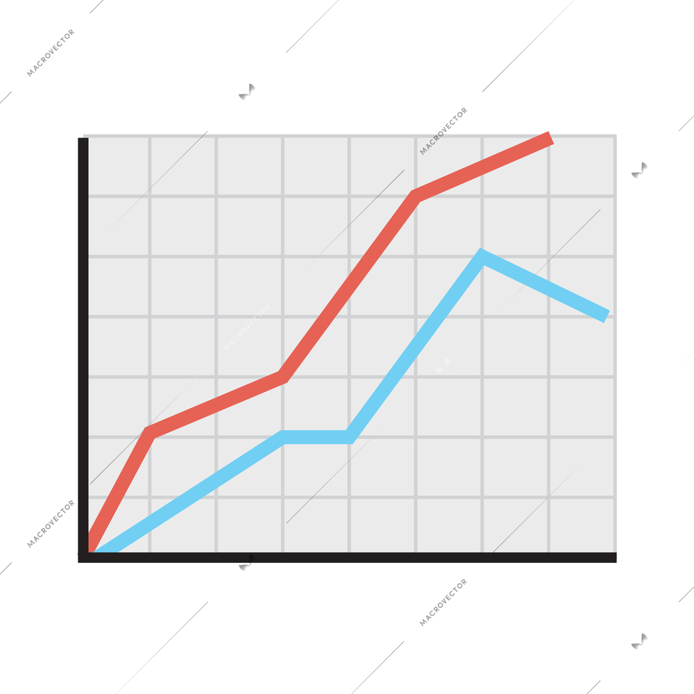 Business composition with flat isolated colorful finance icon on blank background vector illustration