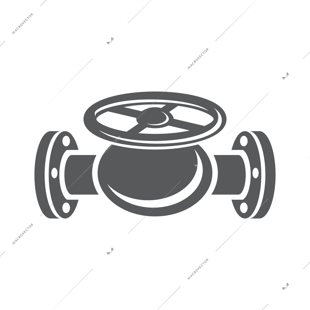 Plumbing composition with isolated pictogram icon of appliance on blank background vector illustration