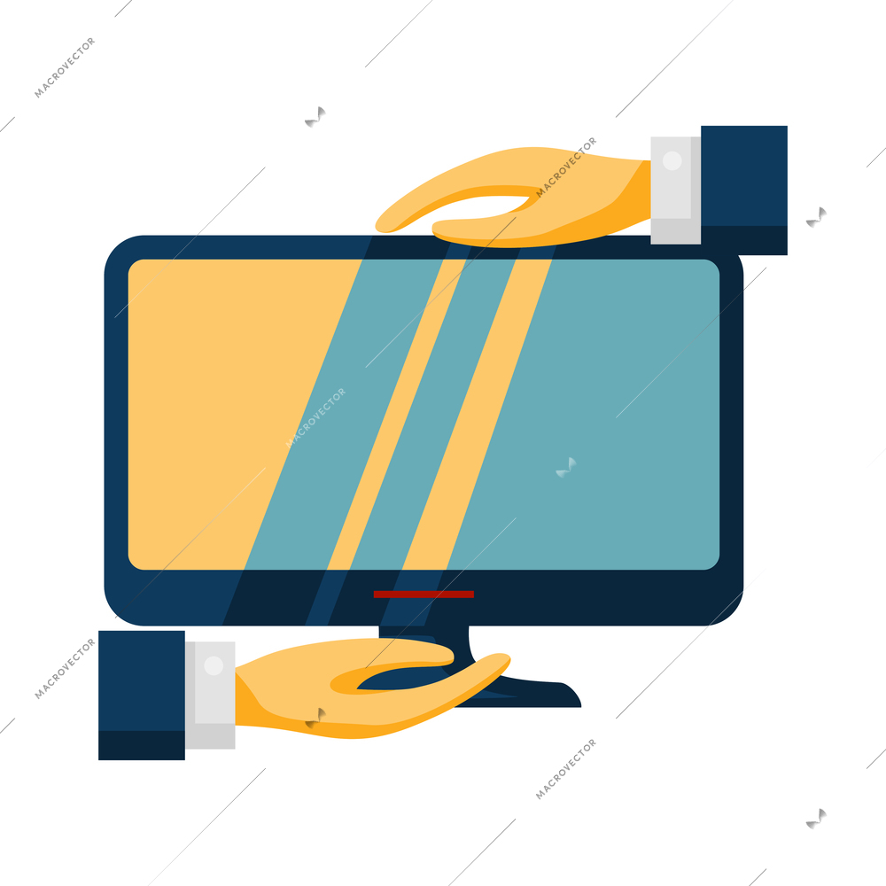 Insurance composition with colorful isolated security icon on blank background vector illustration