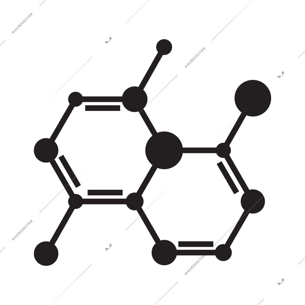 Chemistry composition with isolated monochrome bio technology science icon on blank background vector illustration