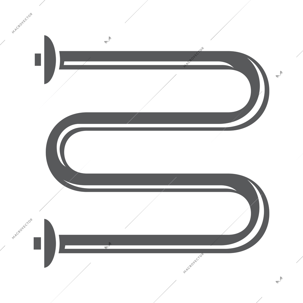 Plumbing composition with isolated pictogram icon of appliance on blank background vector illustration