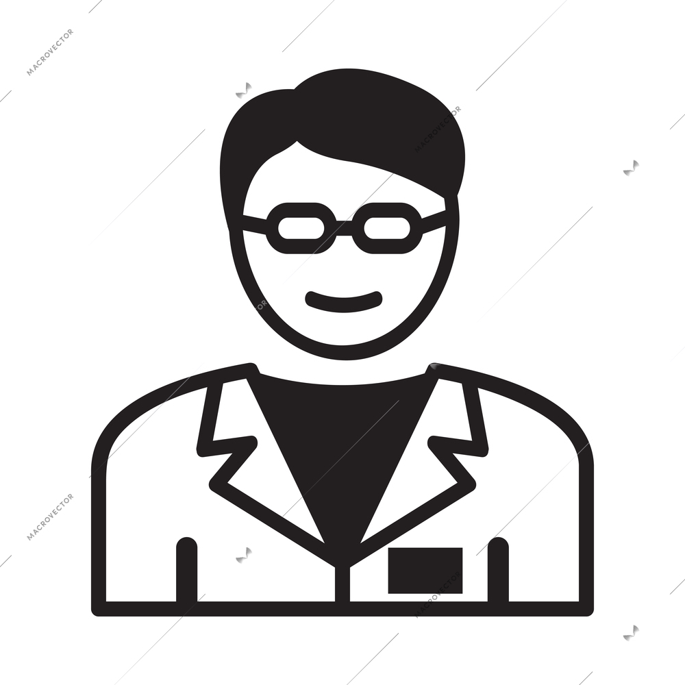 Chemistry composition with isolated monochrome bio technology science icon on blank background vector illustration