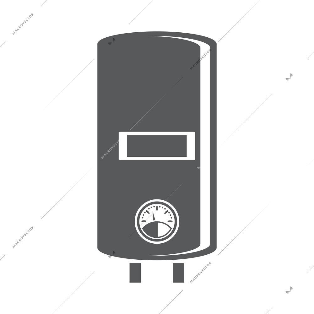 Plumbing composition with isolated pictogram icon of appliance on blank background vector illustration