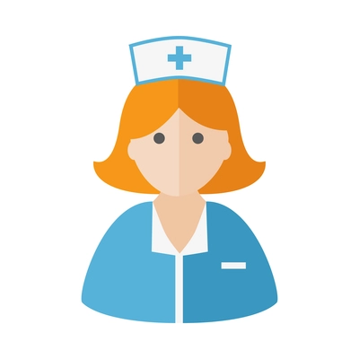 Nurse flat composition with isolated medical icons and human character of doctor vector illustration