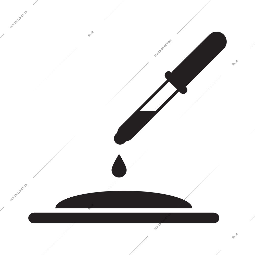 Chemistry composition with isolated monochrome bio technology science icon on blank background vector illustration